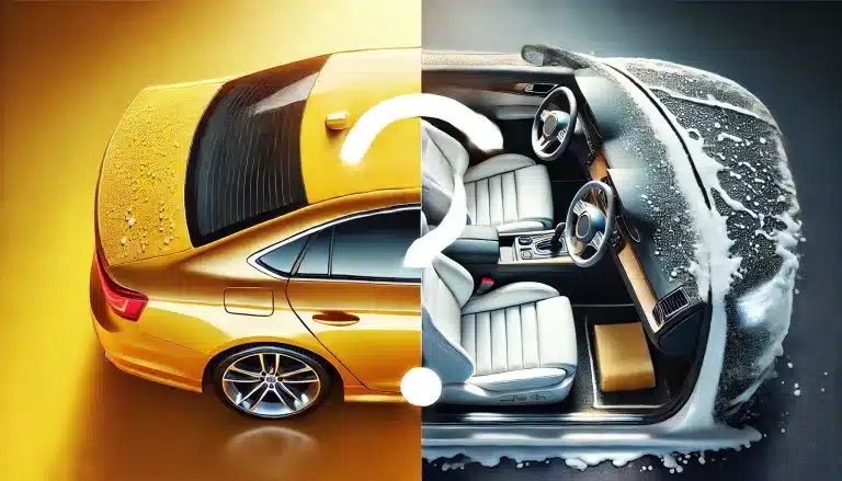 Limpieza Interior vs. Limpieza Exterior: ¿Cuál es Más Importante? 🚗🧽✨
